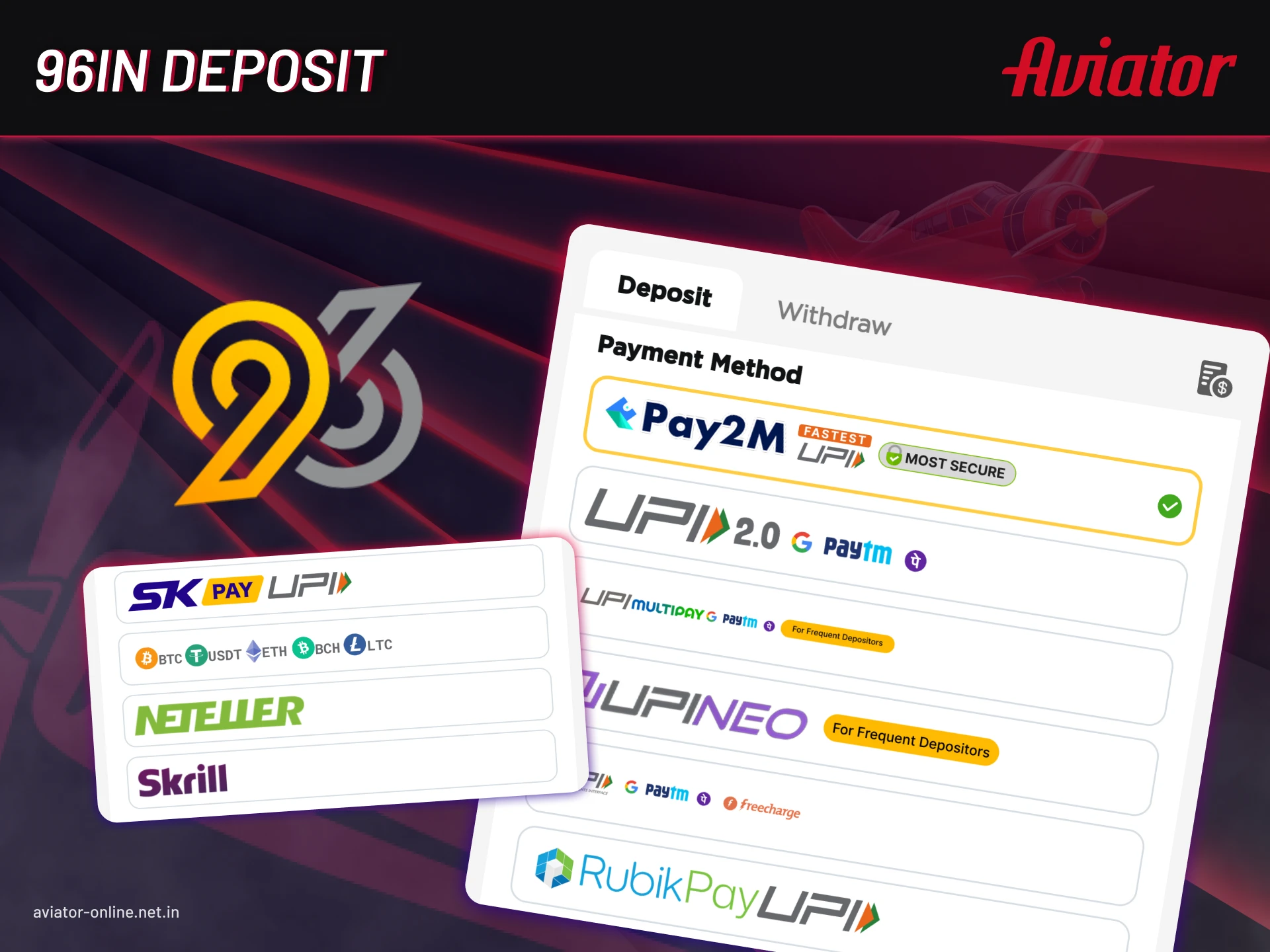 Learn everything about the 96in deposit.