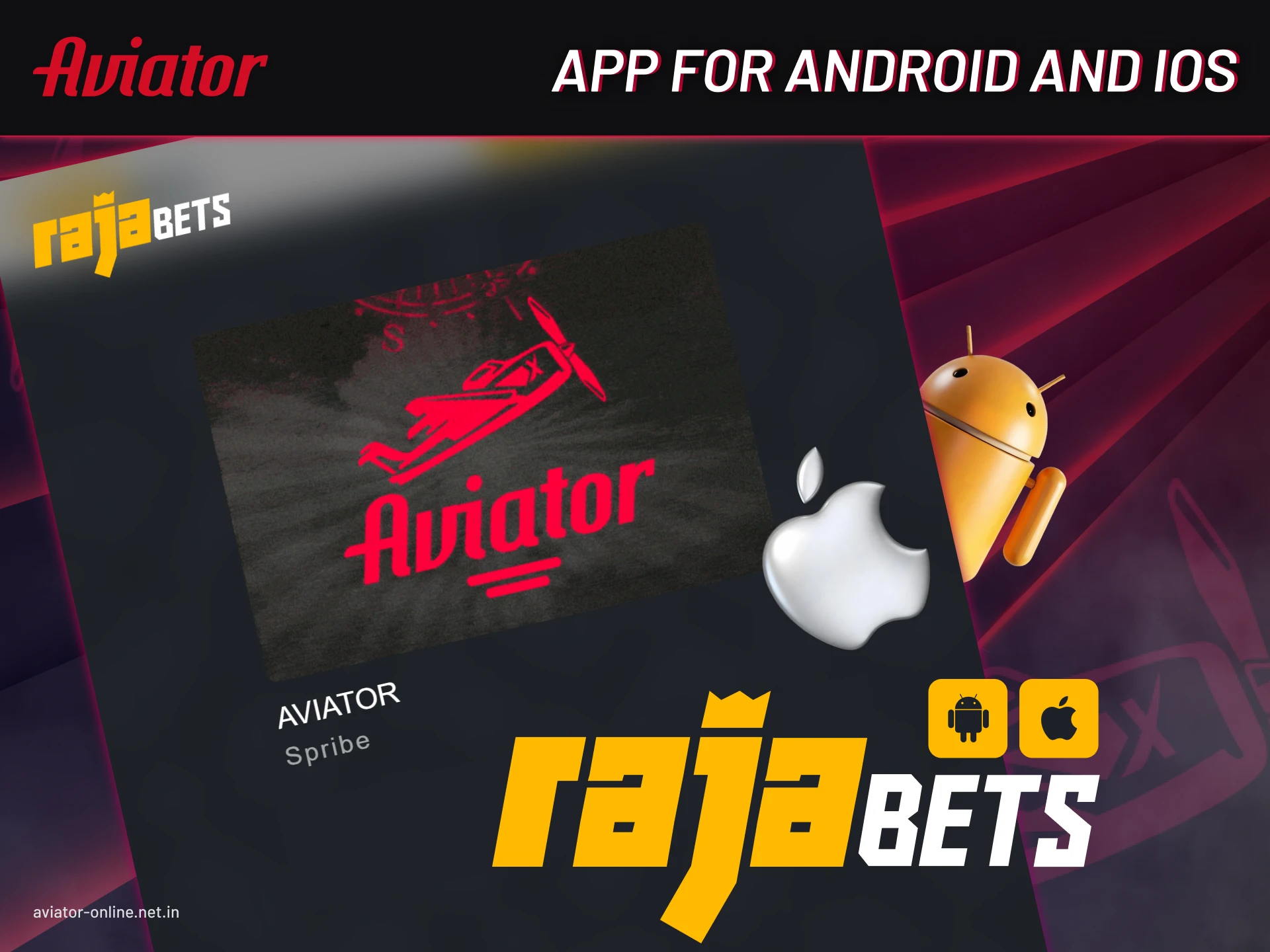 Rajabets has a mobile app for playing Aviator.