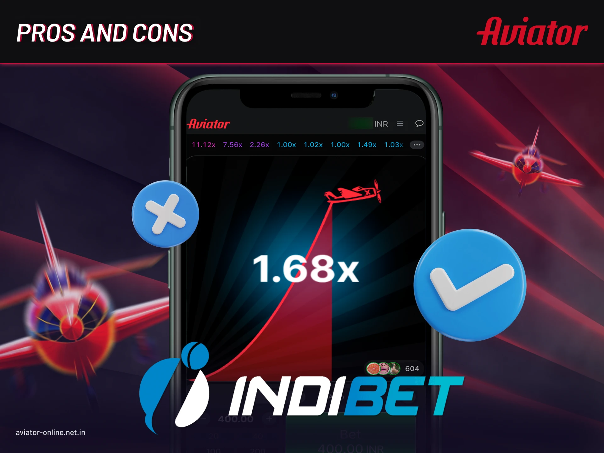 Pros and cons of using Indibet Aviator app for mobile betting and casino games.