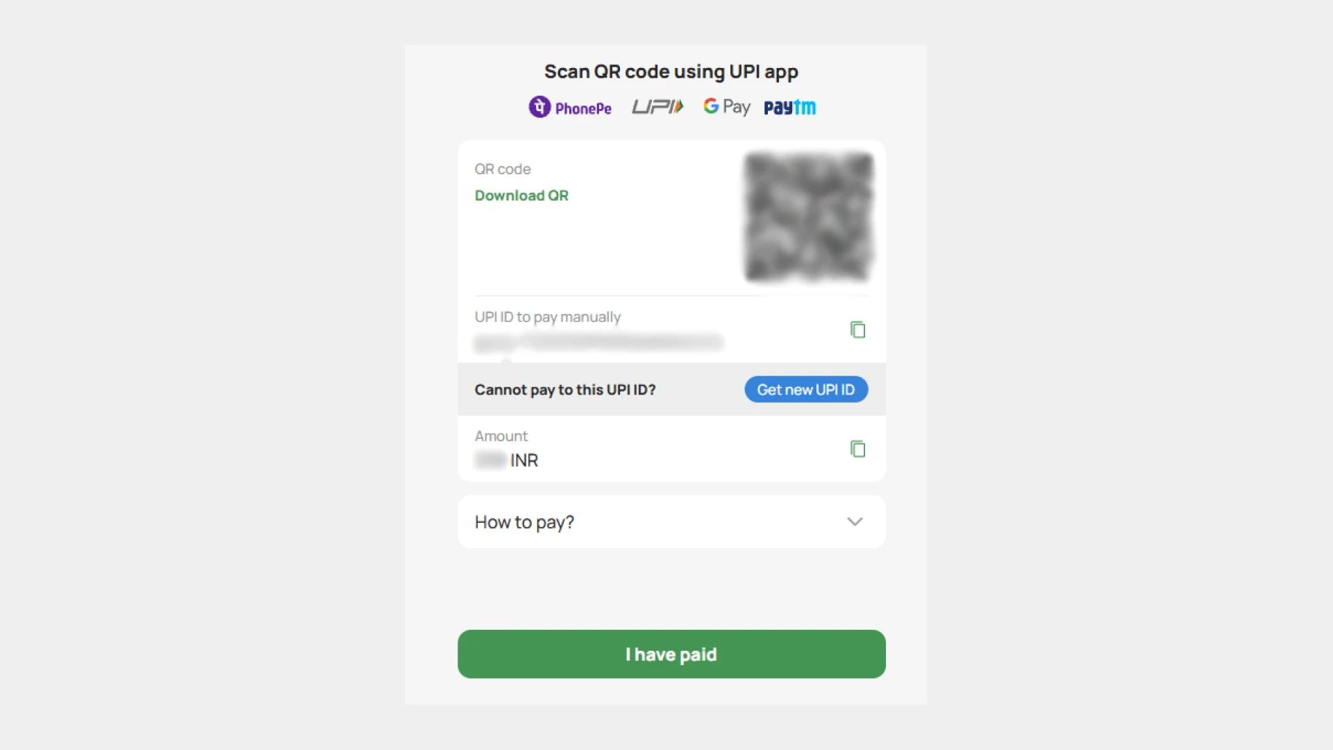 Follow the on-screen instructions and make a deposit.