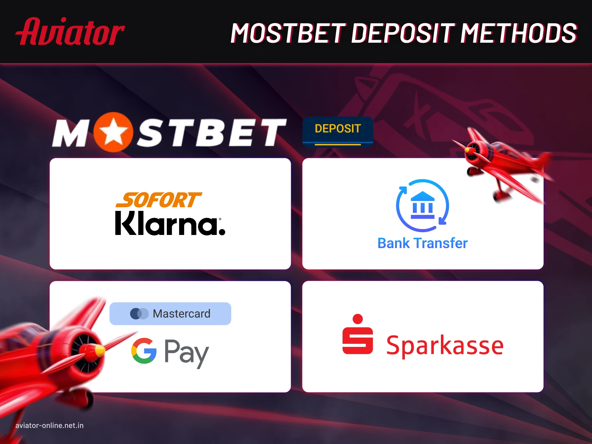 You can choose any of the convenient deposit methods on Mostbet.
