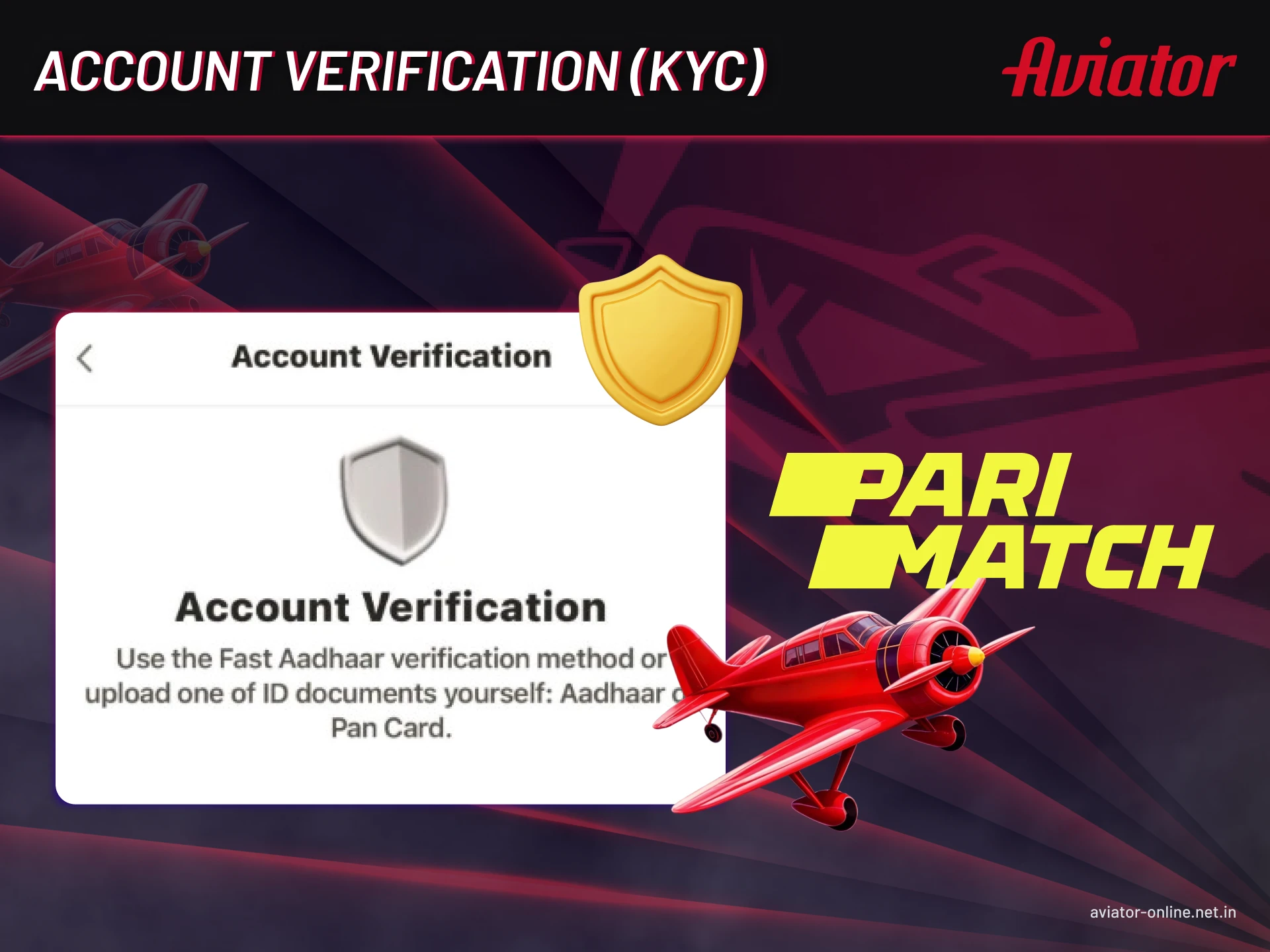 Verify your Parimatch account and stay safe.