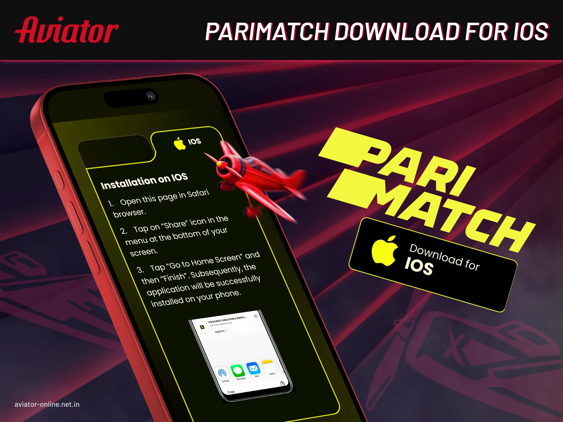 Easy instructions for downloading Parimatch on iOS.