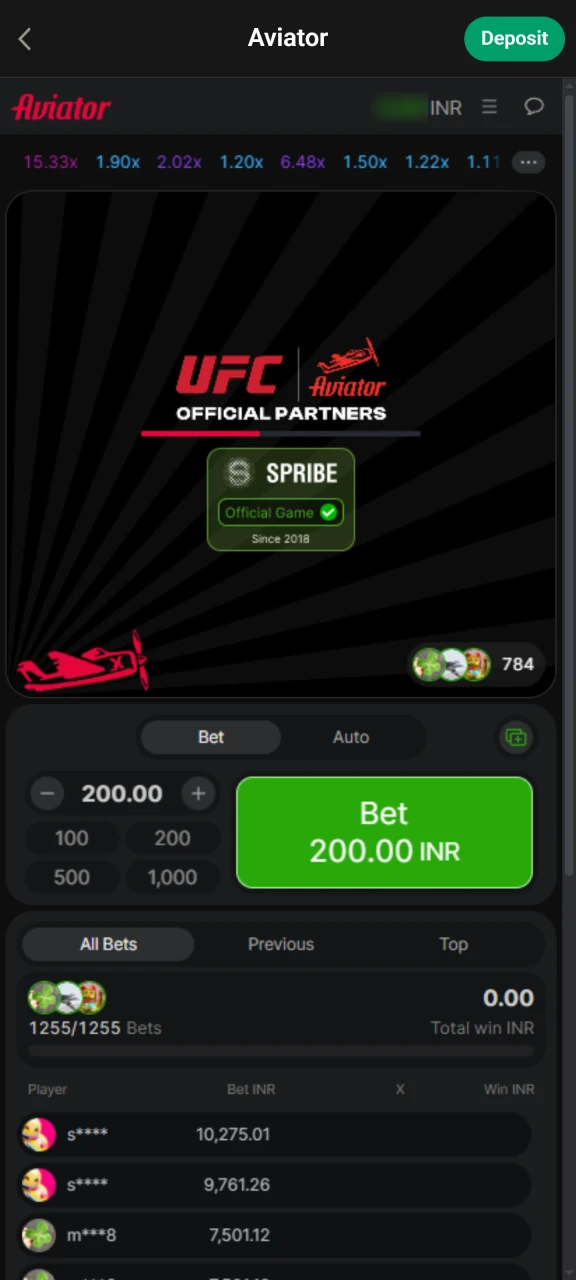 Play Aviator in your mobile browser.