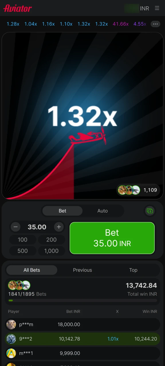 Indians players can use the mobile browser to play Aviator on Rajabets.