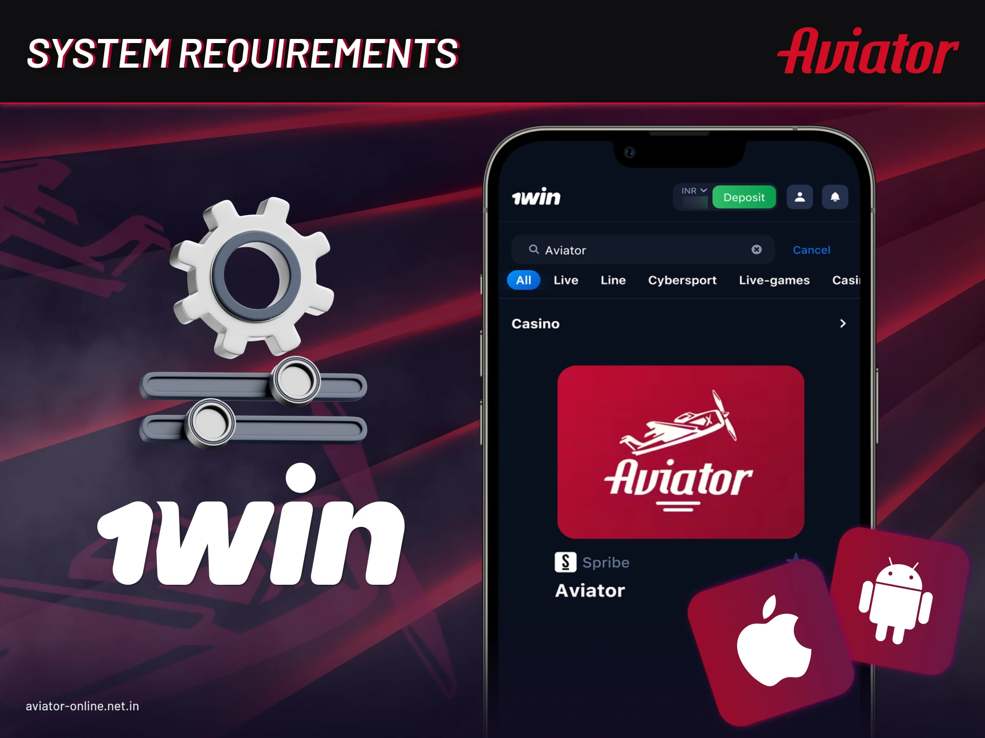 Check 1win app system requirements to install and run on Android and iOS devices.