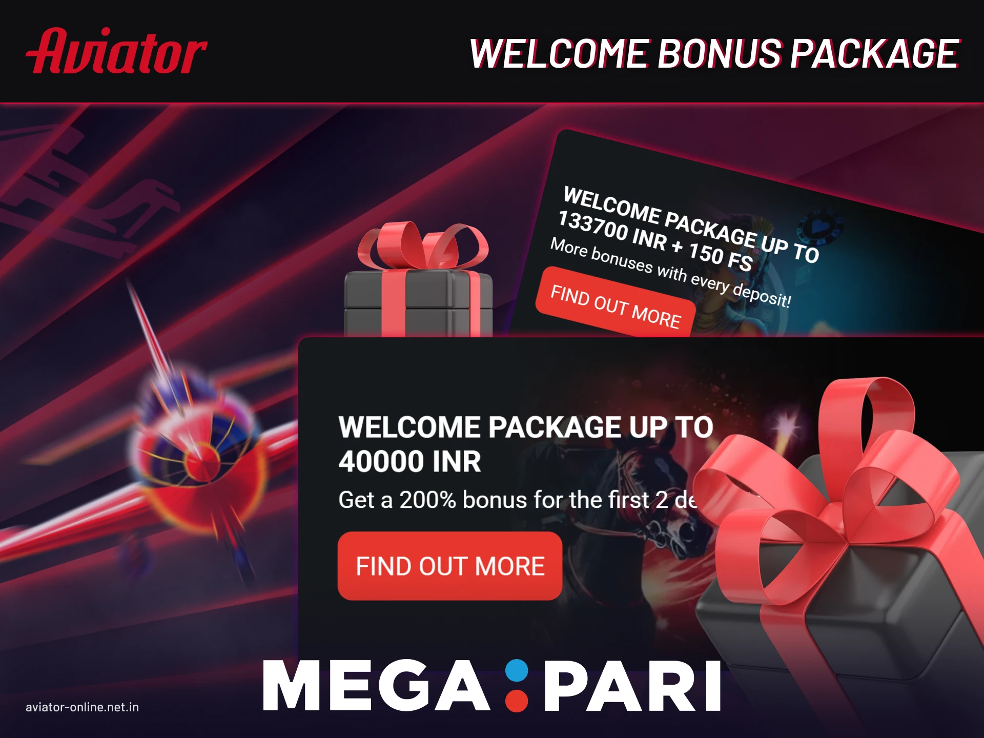 Megapari mobile app welcome bonus package for new Indian users.