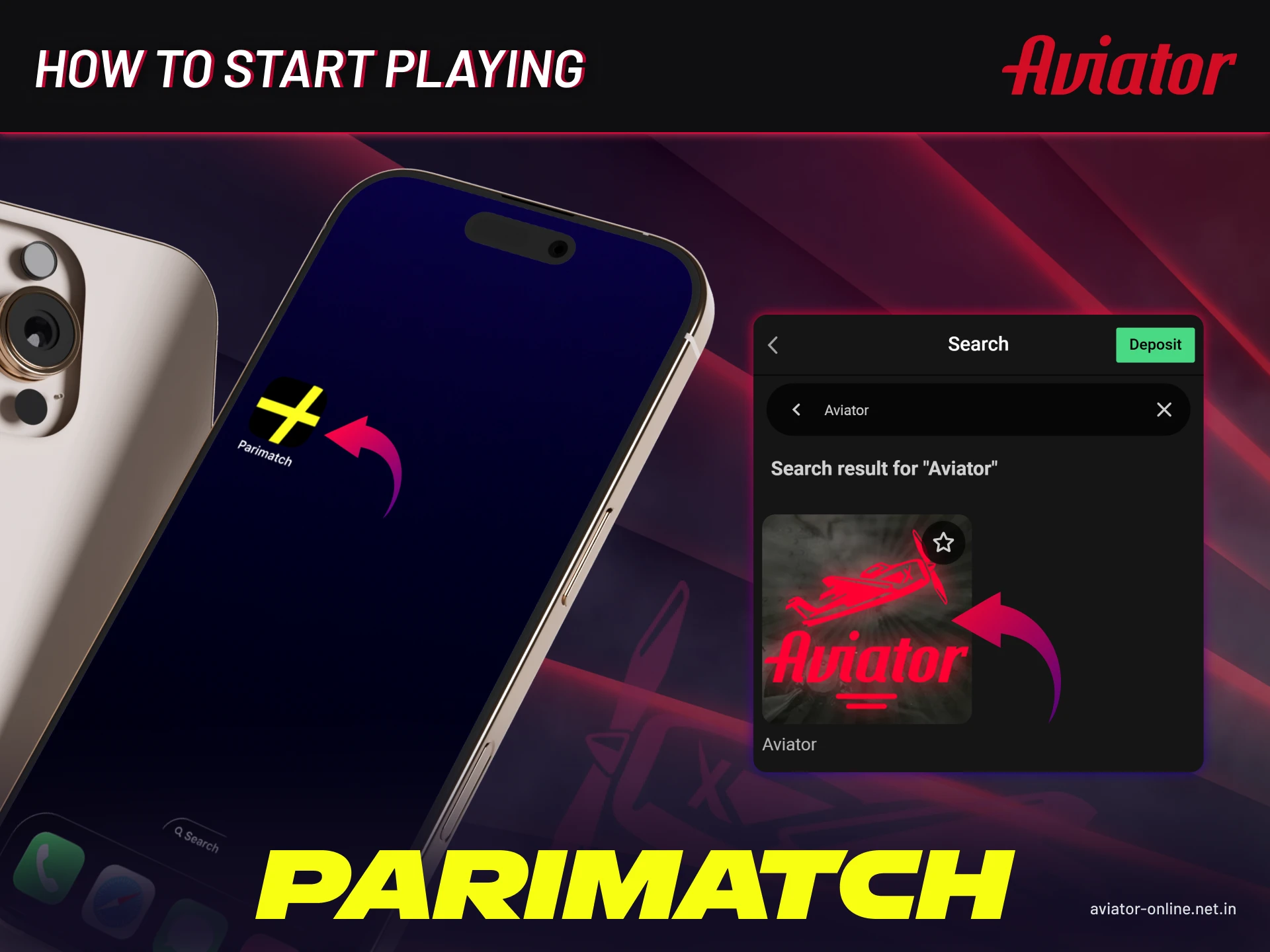 Step-by-step guide to start playing Parimatch Aviator app game on Android and iOS in India.