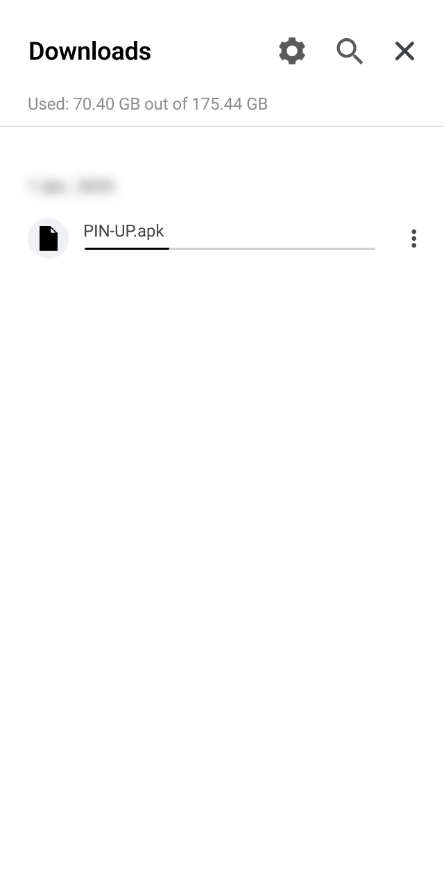 Select the Pin Up Android version and tap to download the APK file.