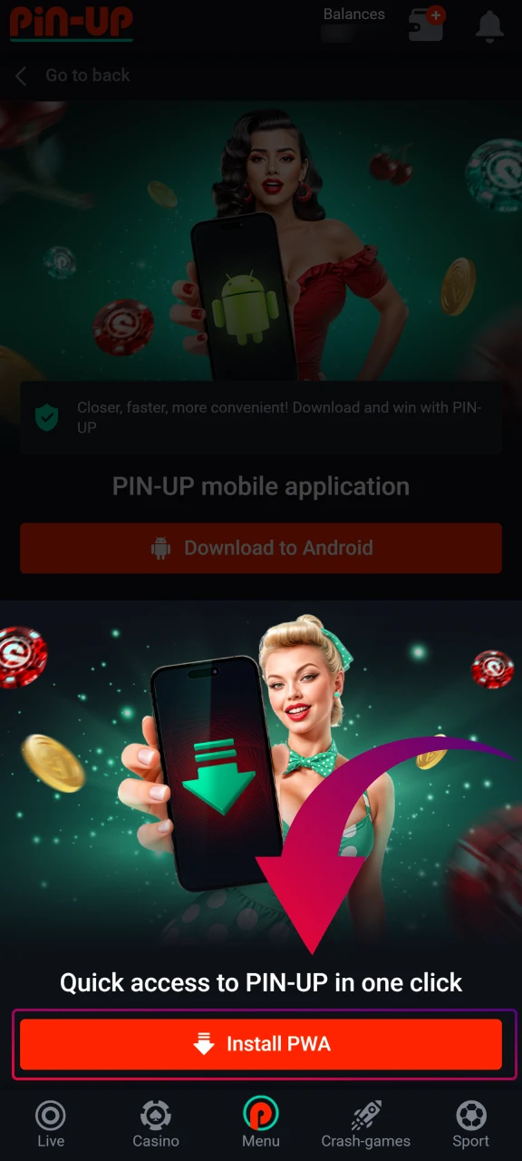 Find the app section and click on the iOS icon.